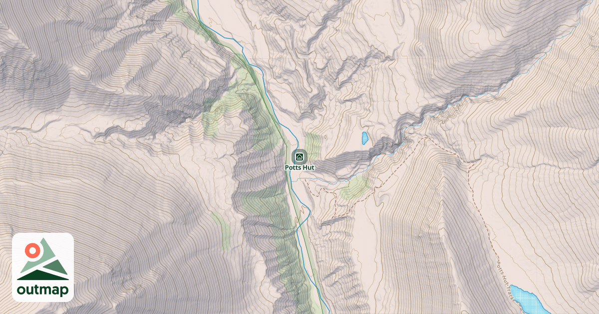Map of Potts Hut