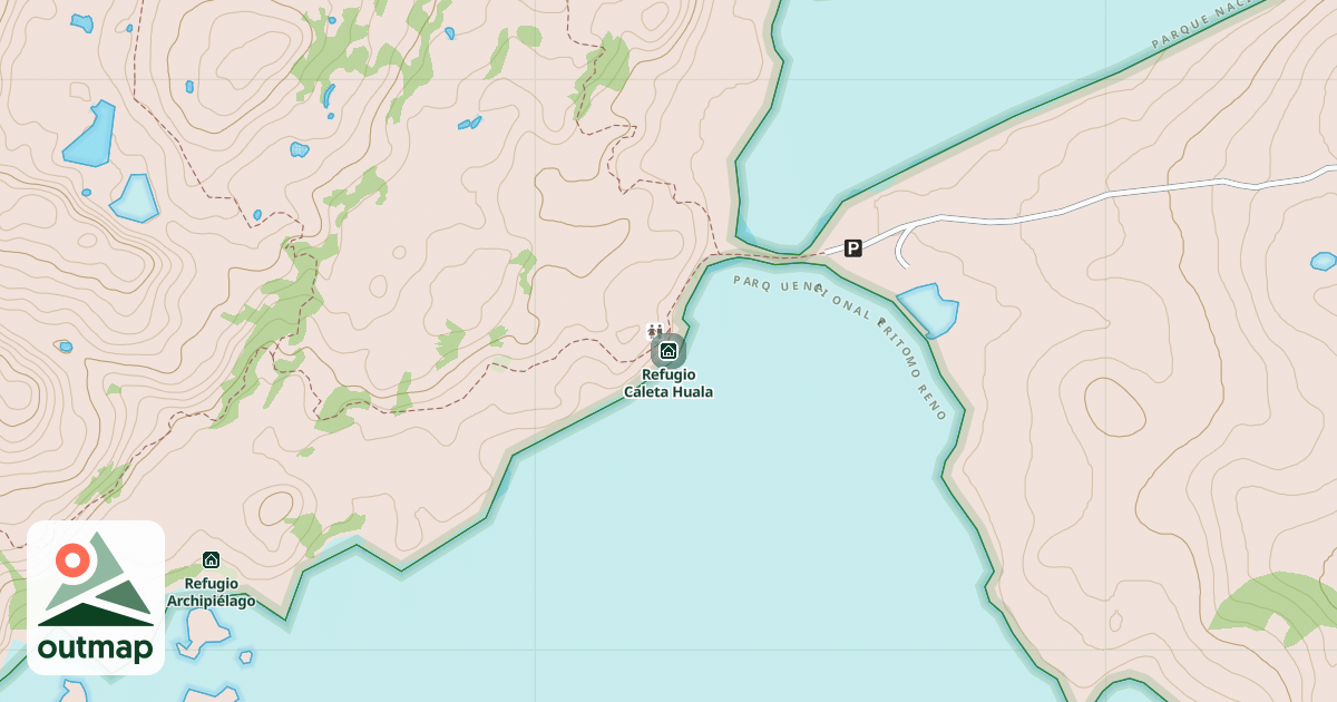 Map of Refugio Caleta Huala