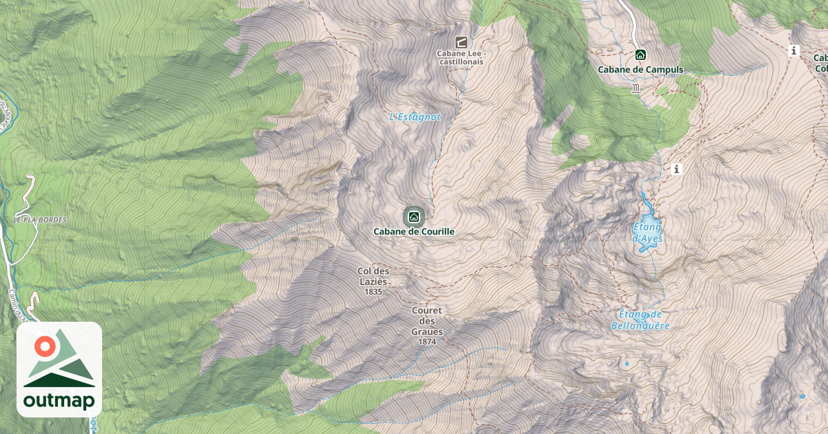 Map of Cabane de Courille