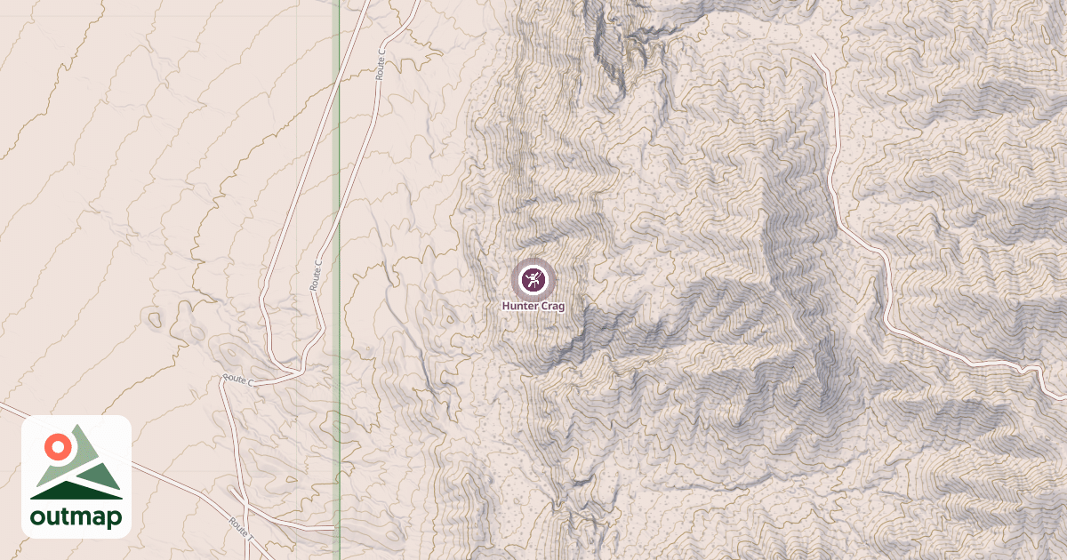 Map of Hunter Crag