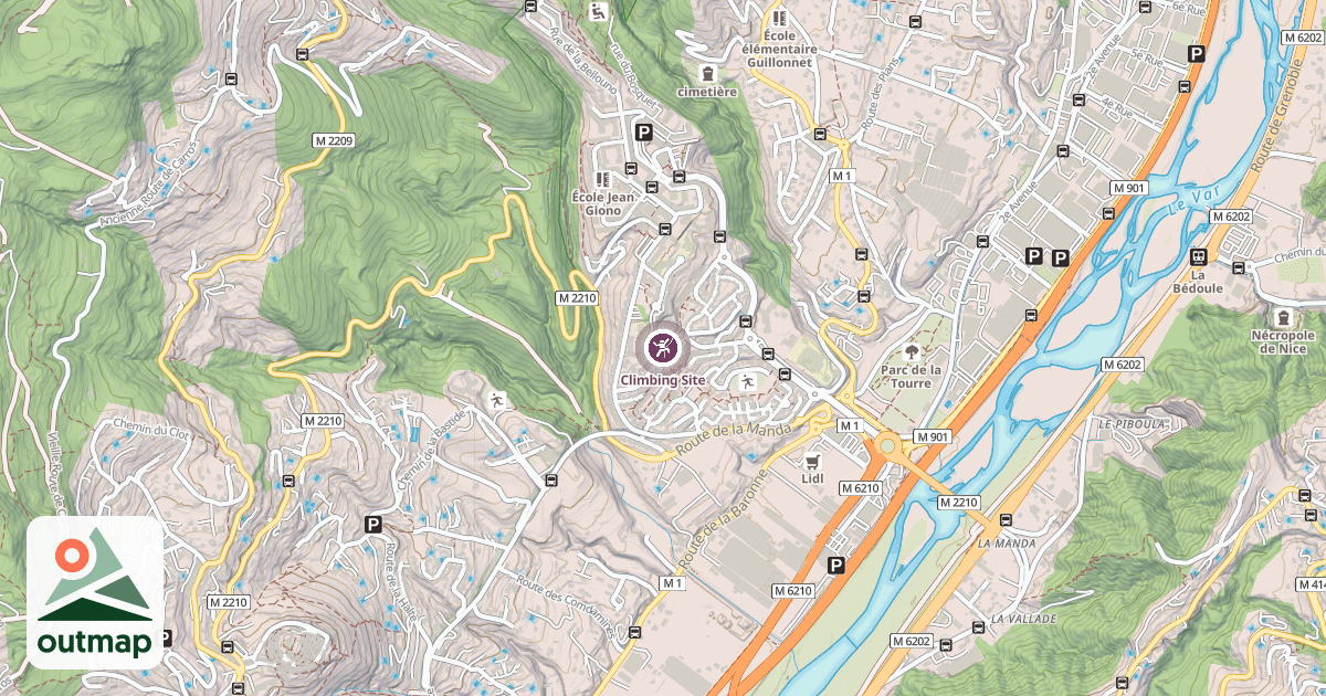 Map of Climbing Site