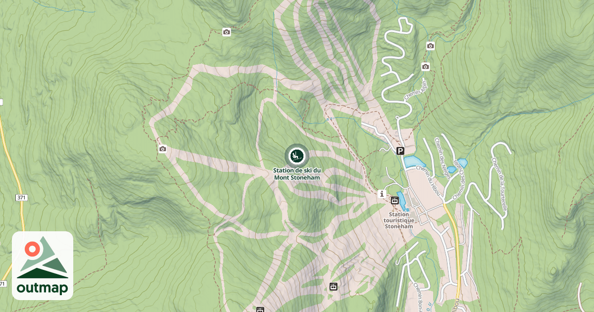 Map of Station de ski du Mont Stoneham