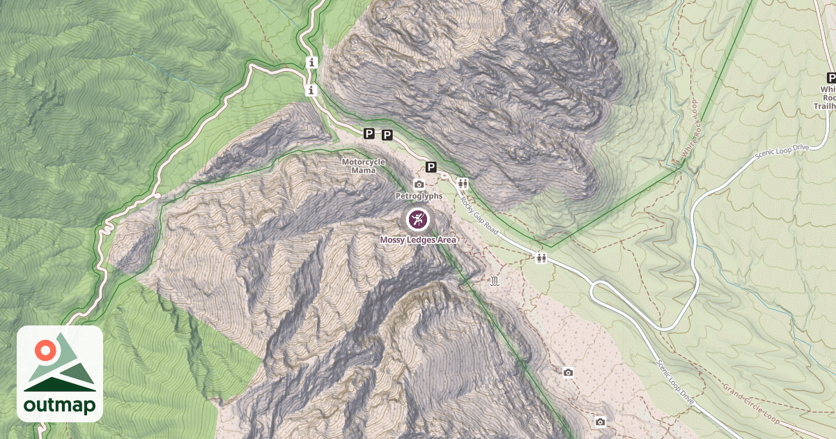 Map of Mossy Ledges Area