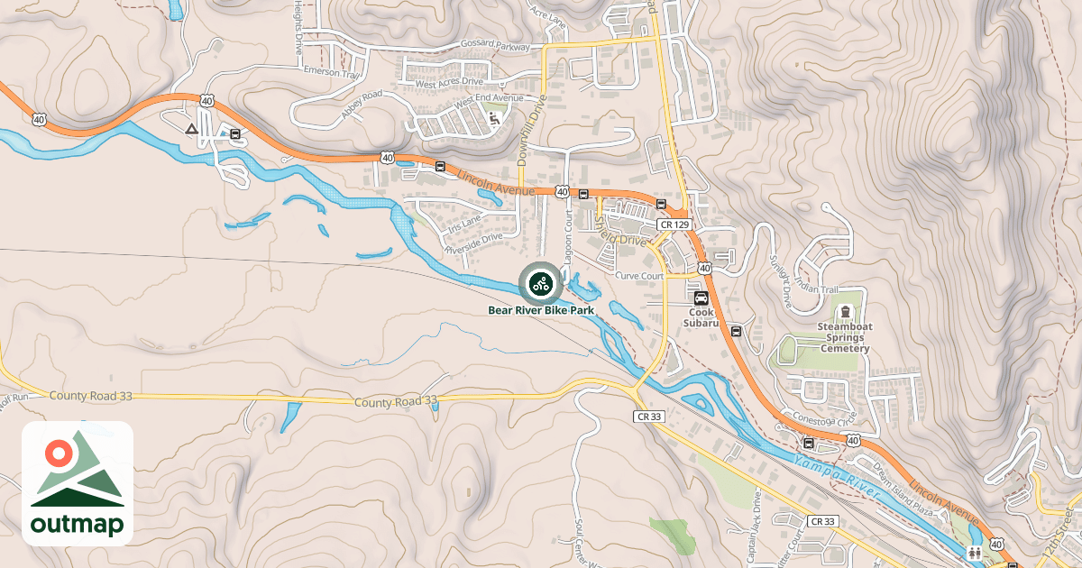 Map of Bear River Bike Park
