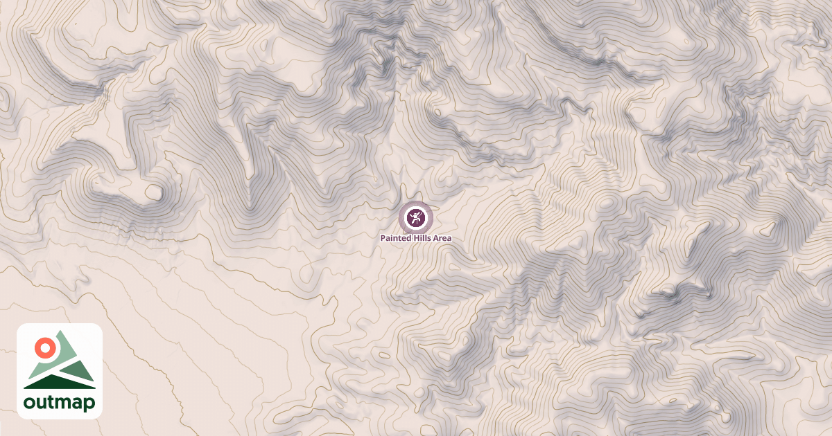 Map of Painted Hills Area