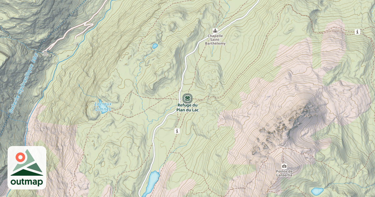 Map of Refuge du Plan du Lac