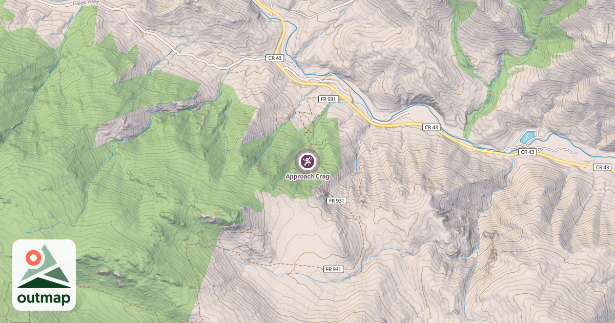 Map of Approach Crag