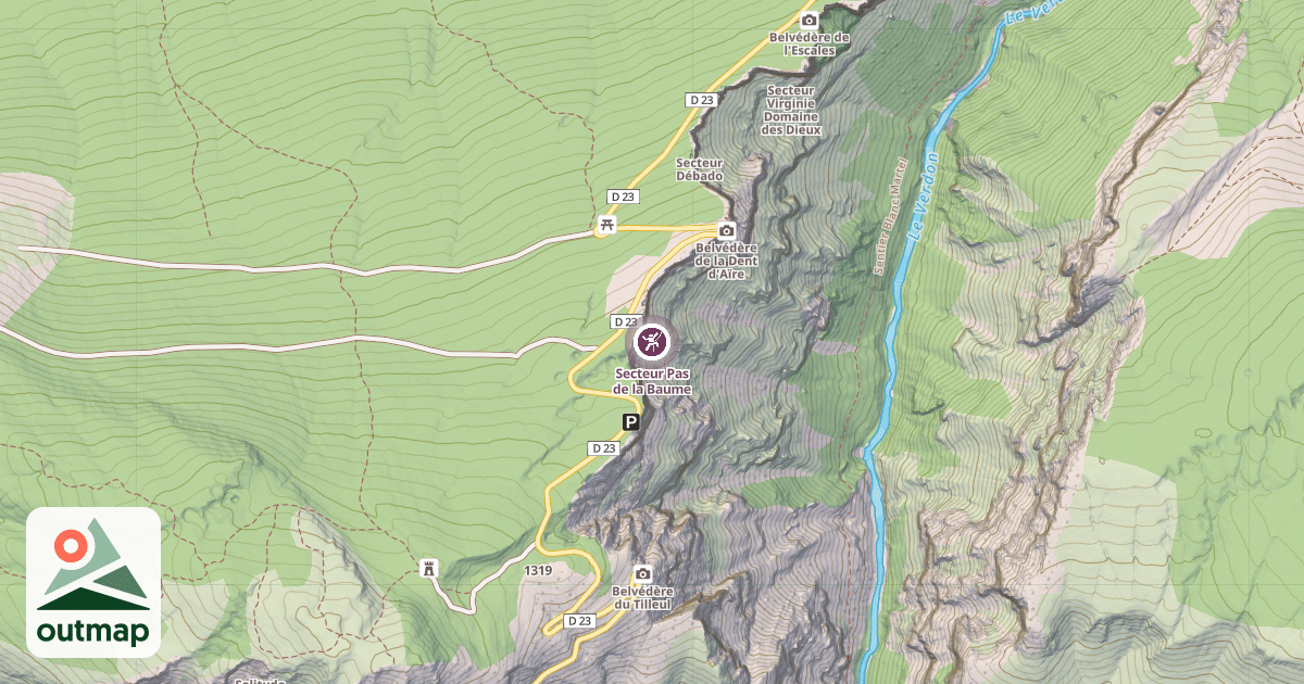 Map of Secteur Pas de la Baume