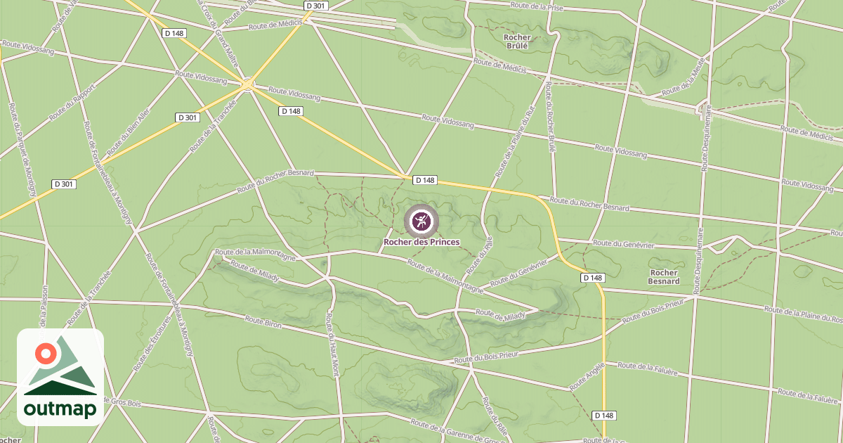Map of Rocher des Princes