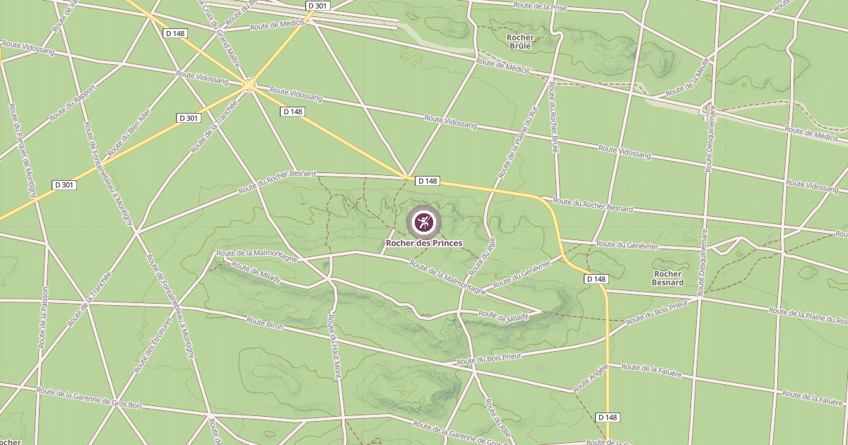 Map preview of Rocher des Princes