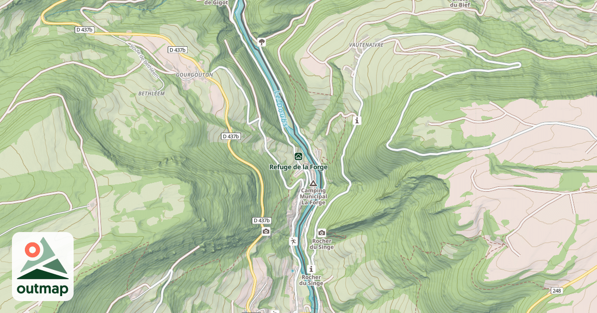 Map of Refuge de la Forge