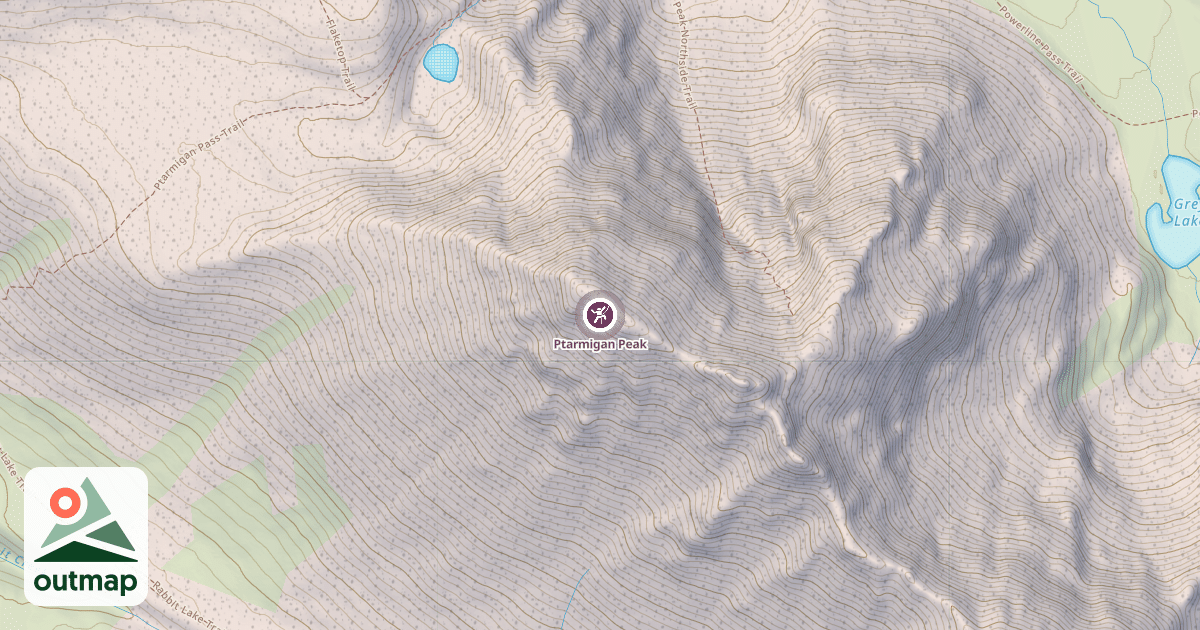 Map of Ptarmigan Peak