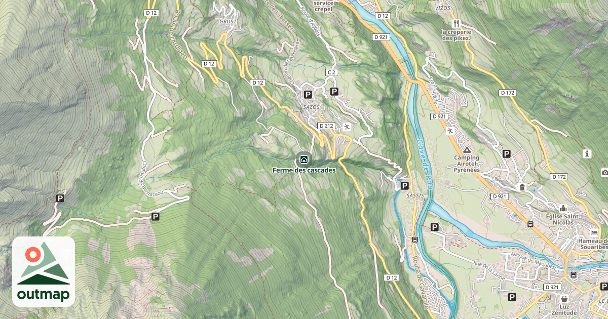 Map of Ferme des cascades
