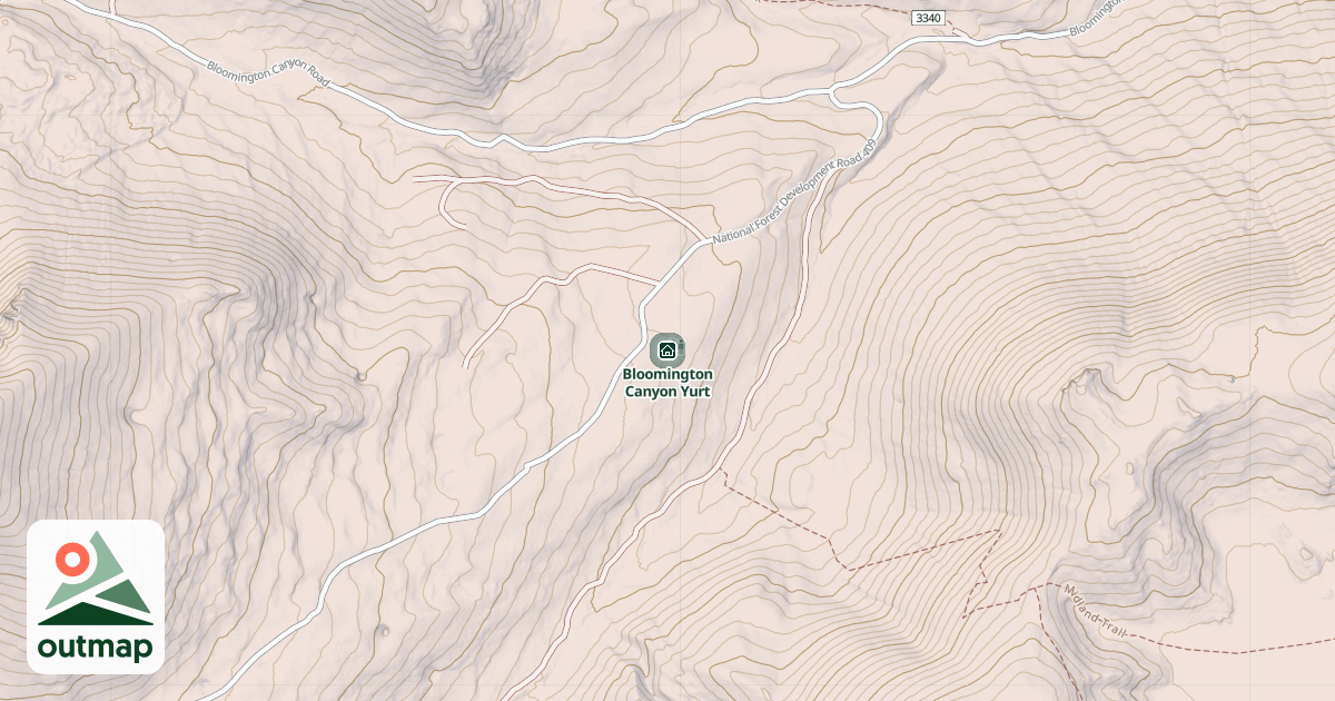 Map of Bloomington Canyon Yurt