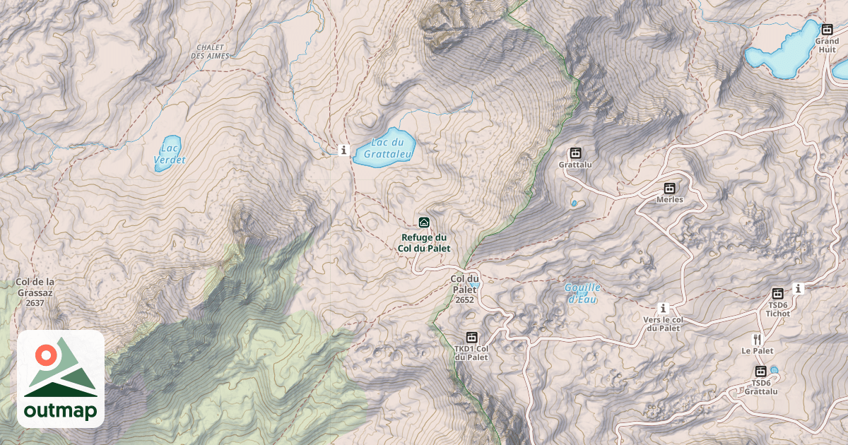 Map of Refuge du Col du Palet
