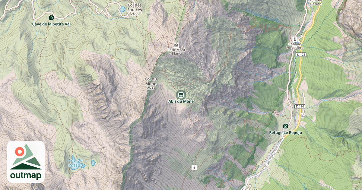 Map of Abri du Mône