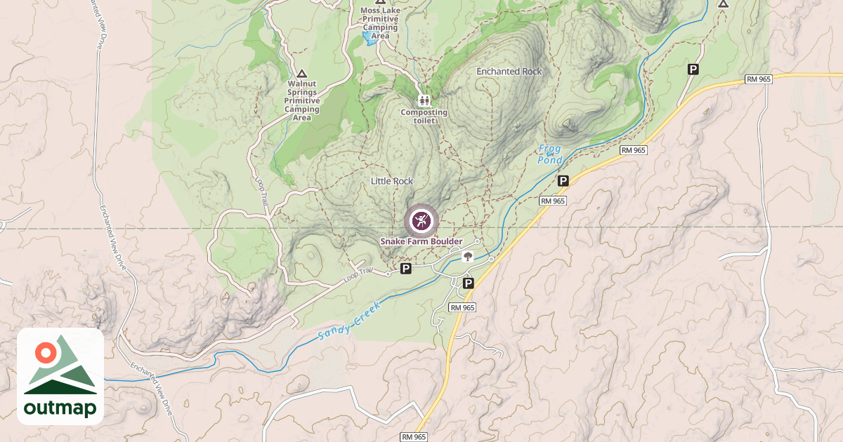 Map of Snake Farm Boulder