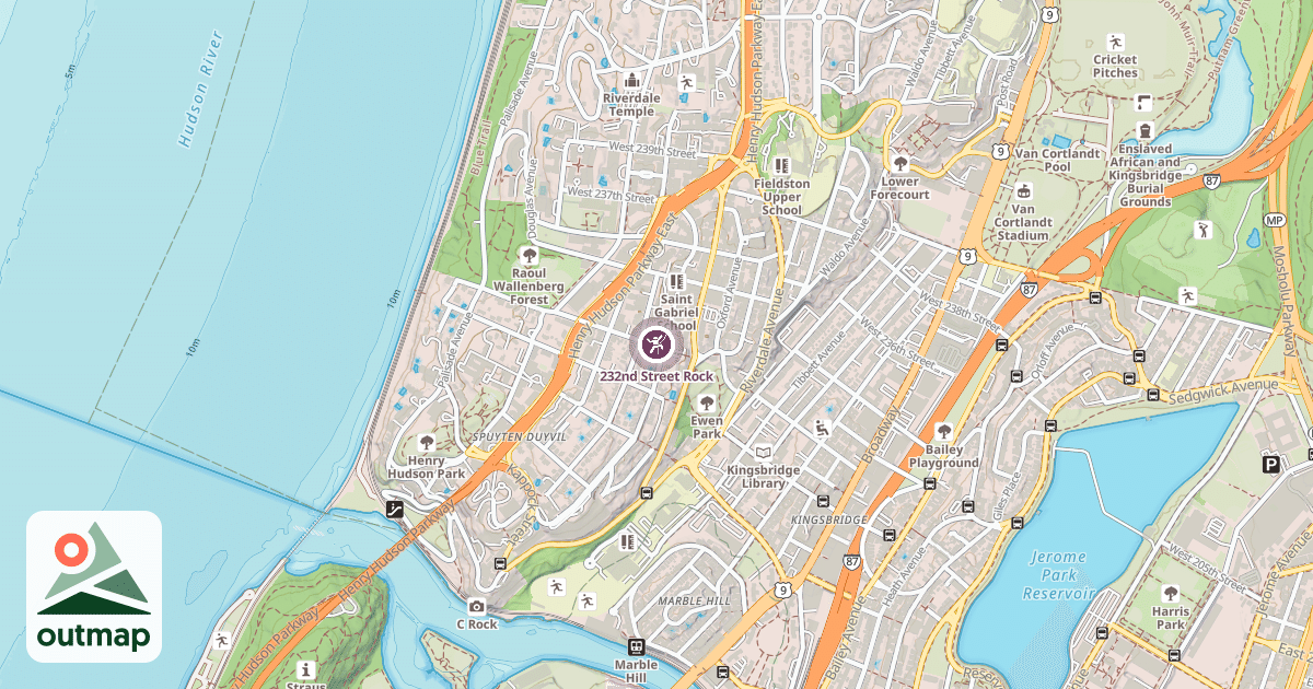 Map of 232nd Street Rock