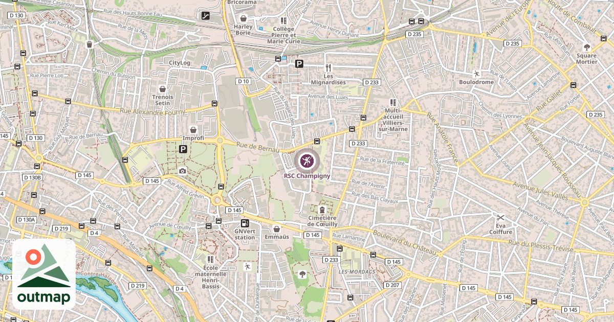 Map of RSC Champigny