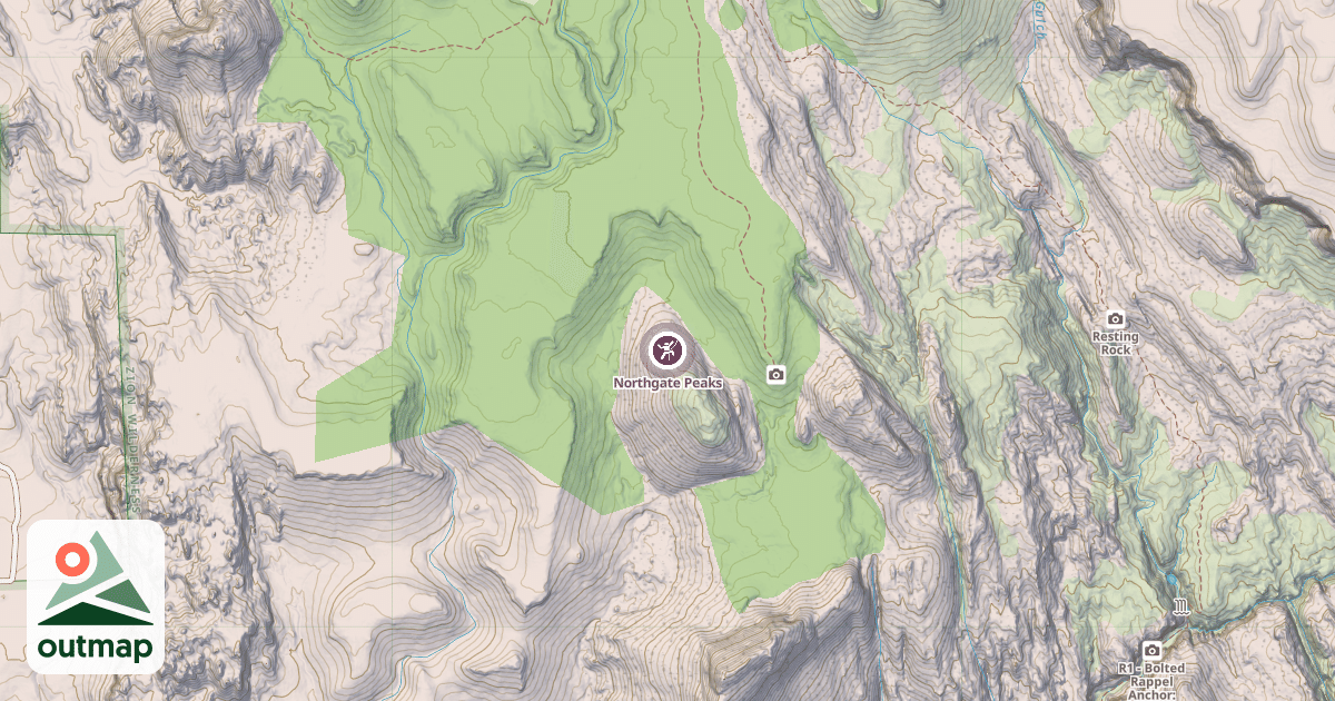 Map of Northgate Peaks