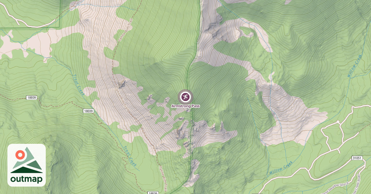 Map of Armstrong Pass