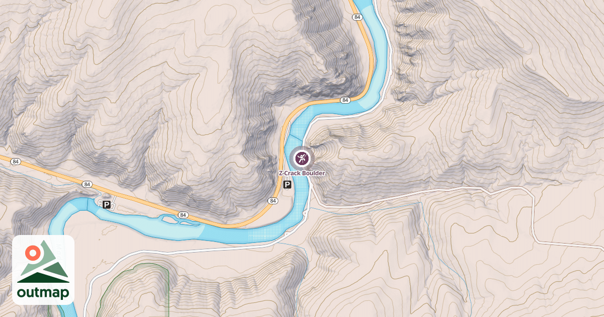 Map of Z-Crack Boulder