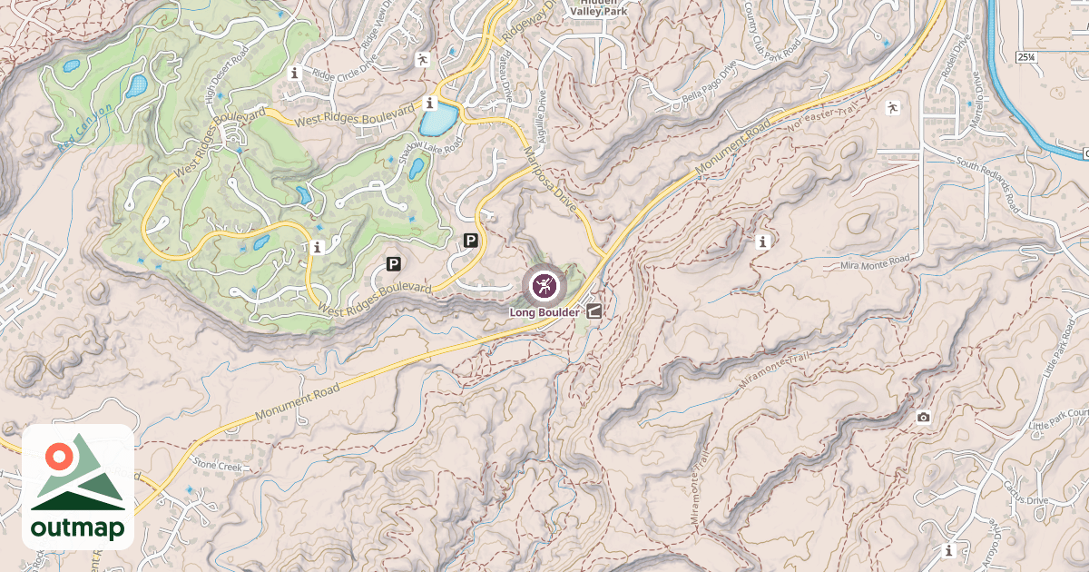 Map of Long Boulder