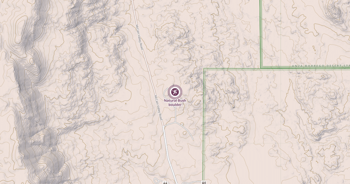 Map preview of Natural Bush boulder