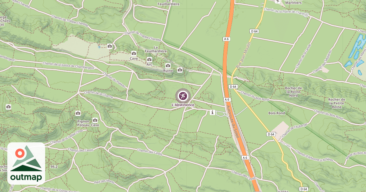 Map of L'Abstinence
