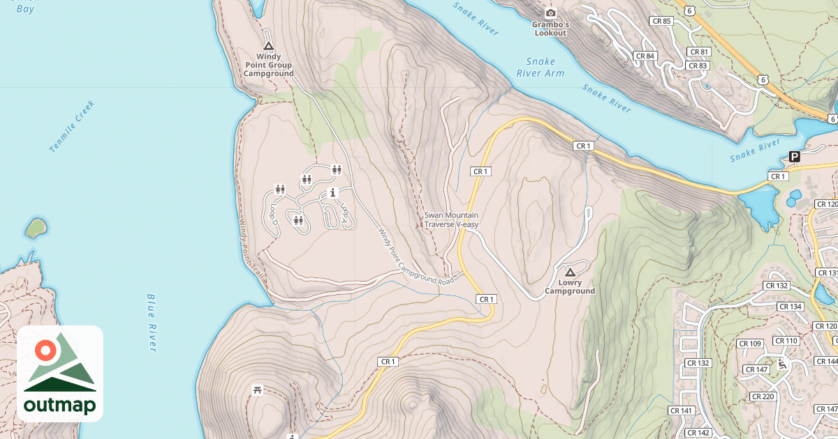 Map of Swan Mountain Traverse