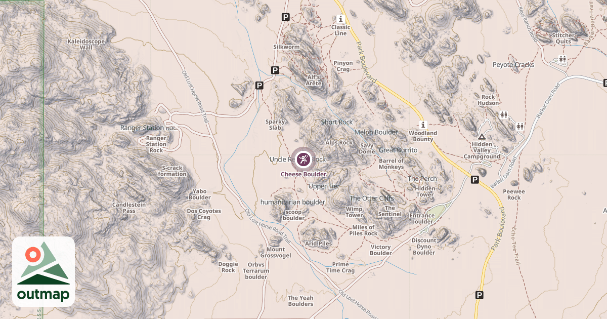 Map of Cheese Boulder