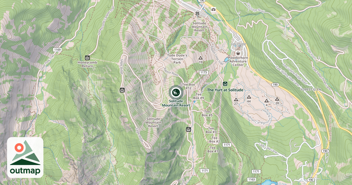 Map of Solitude Mountain Resort