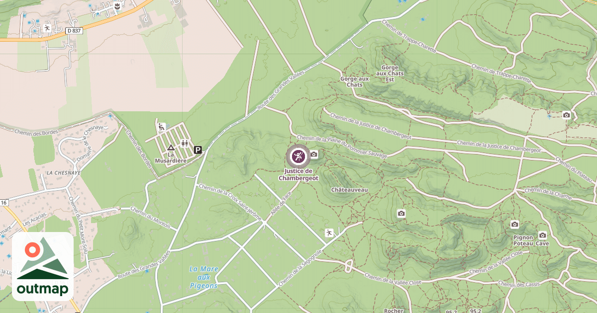 Map of Justice de Chambergeot