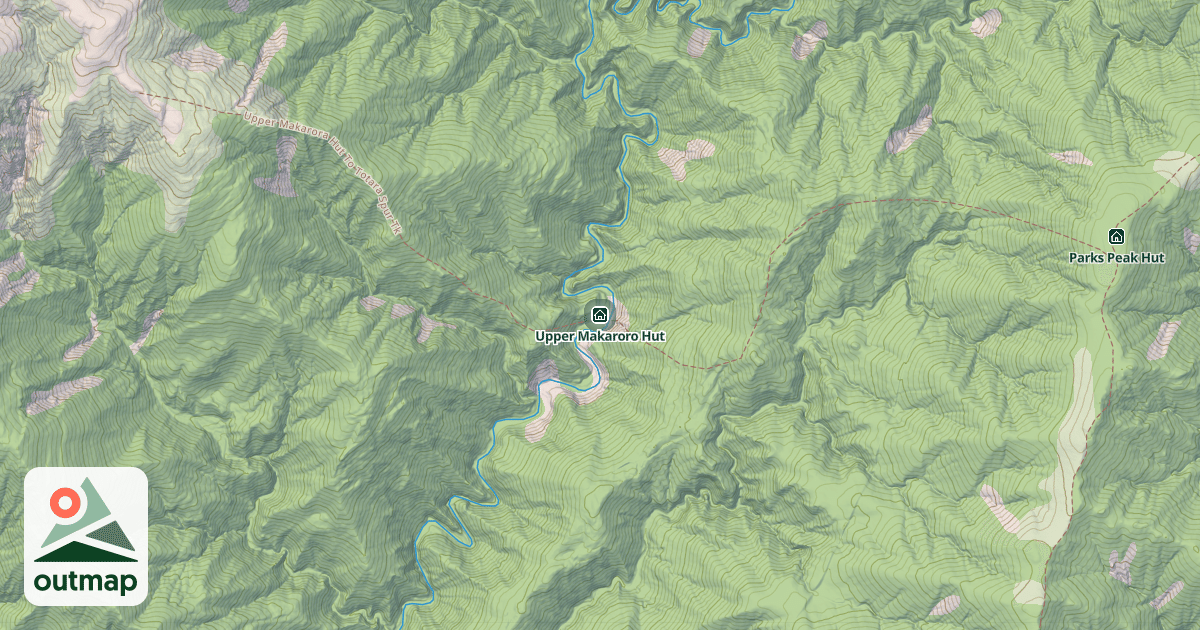 Map of Upper Makaroro Hut