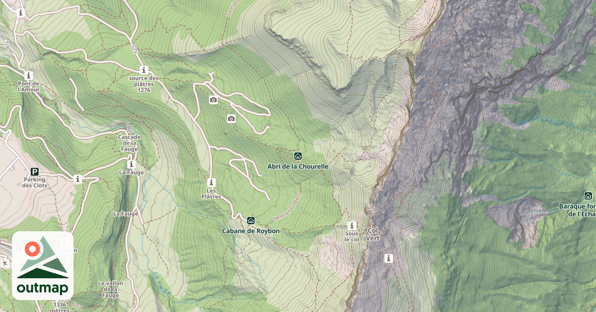 Map of Abri de la Chourelle