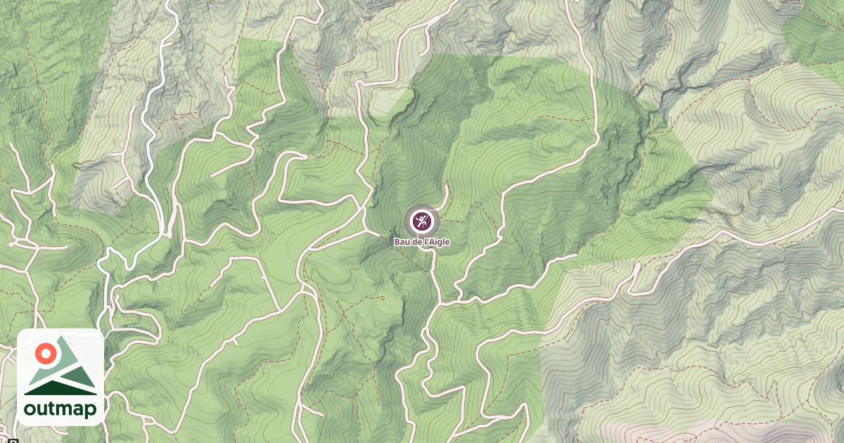 Map of Bau de l'Aigle