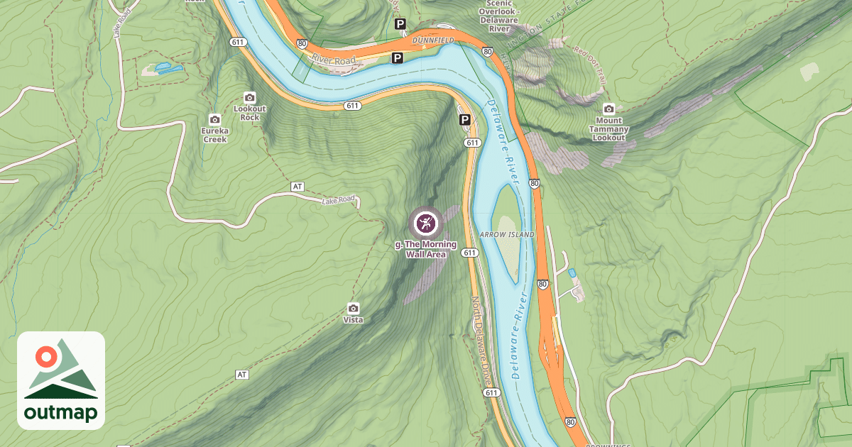 Map of g. The Morning Wall Area