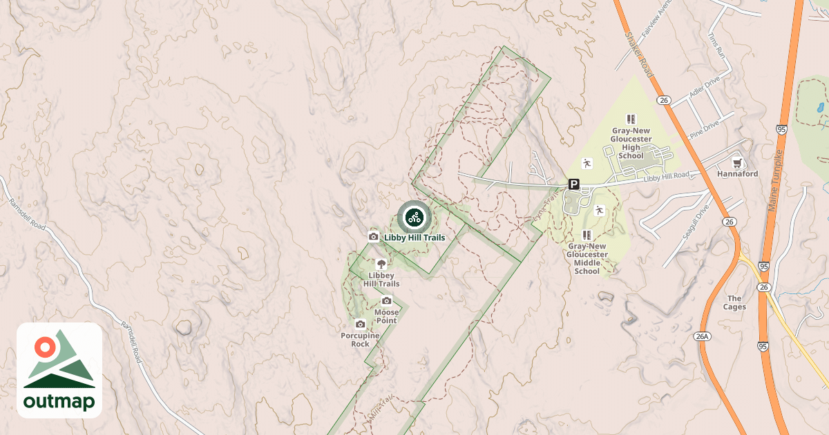 Map of Libby Hill Trails