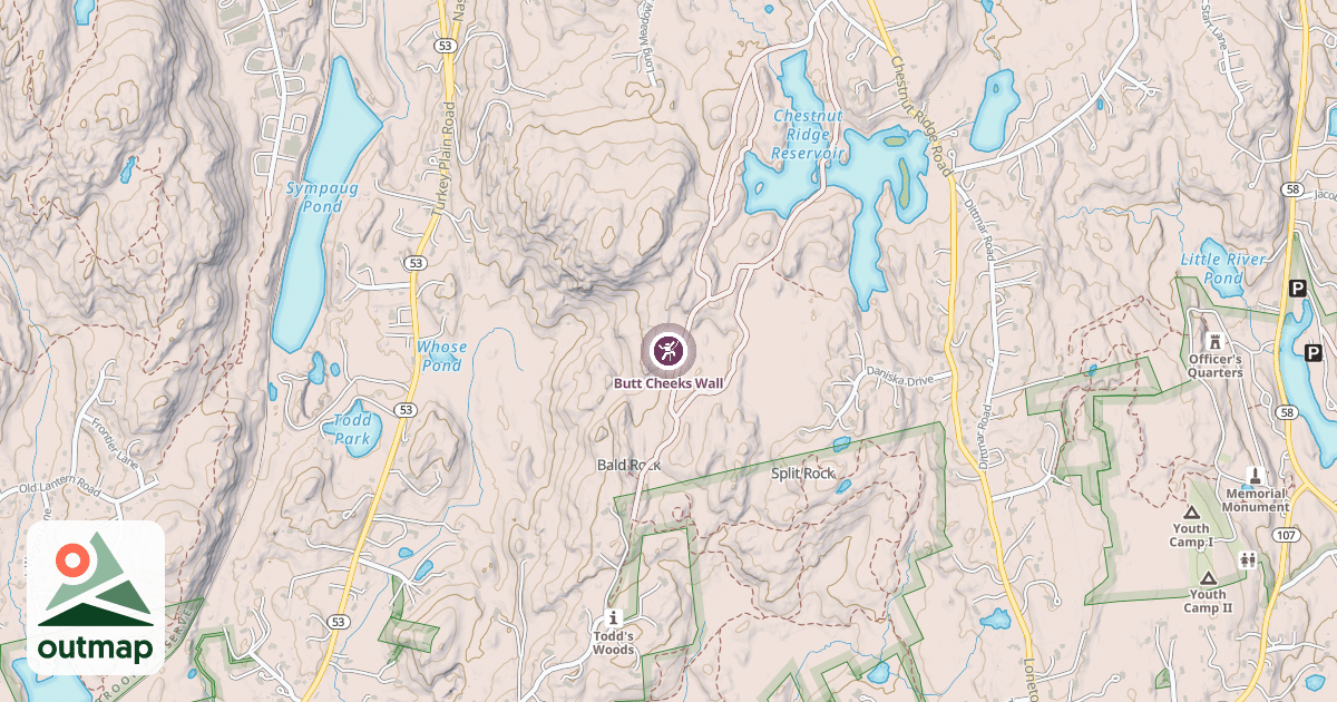 Map of Butt Cheeks Wall
