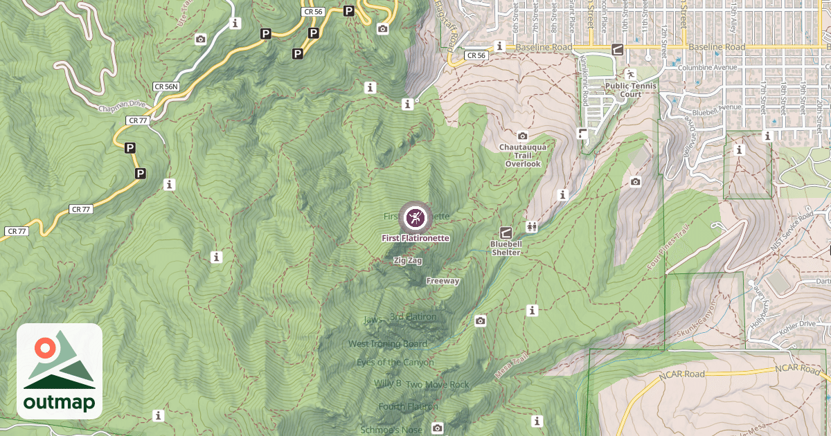 Map of First Flatironette