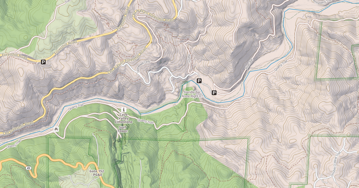 Map preview of Handle Bar Arete Right