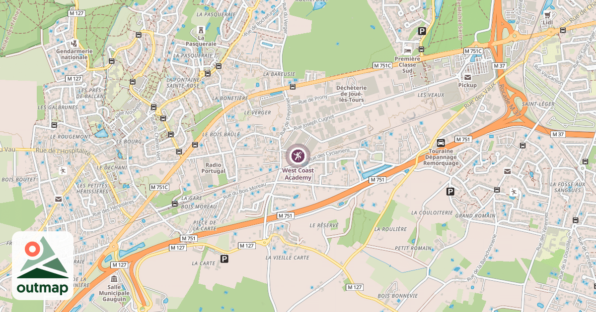 Map of West Coast Academy