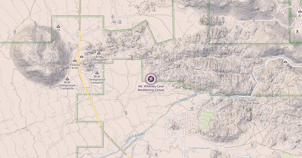Map preview of Mt. Whitney Cave Bouldering Cirque