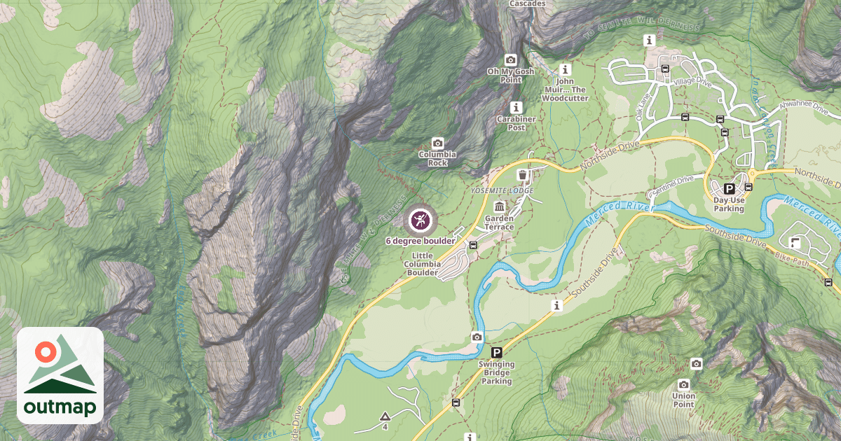 Map of 6 degree boulder