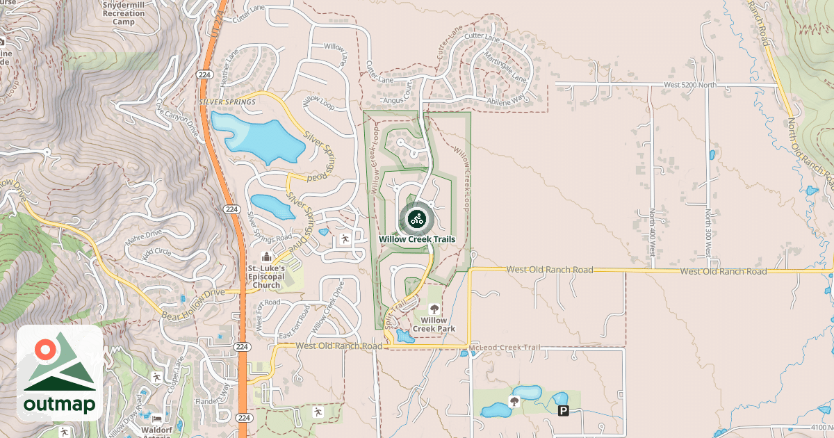 Map of Willow Creek Trails