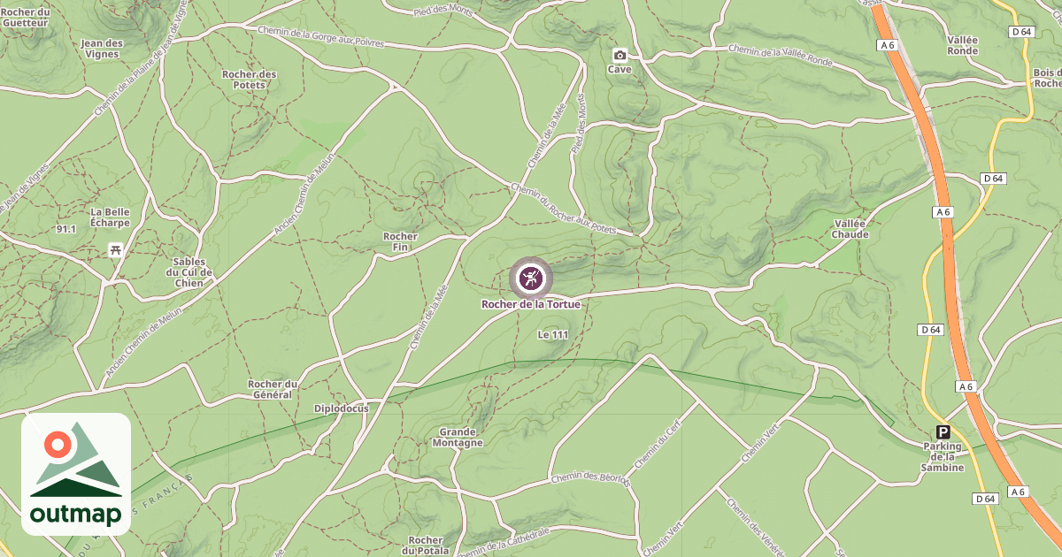 Map of Rocher de la Tortue