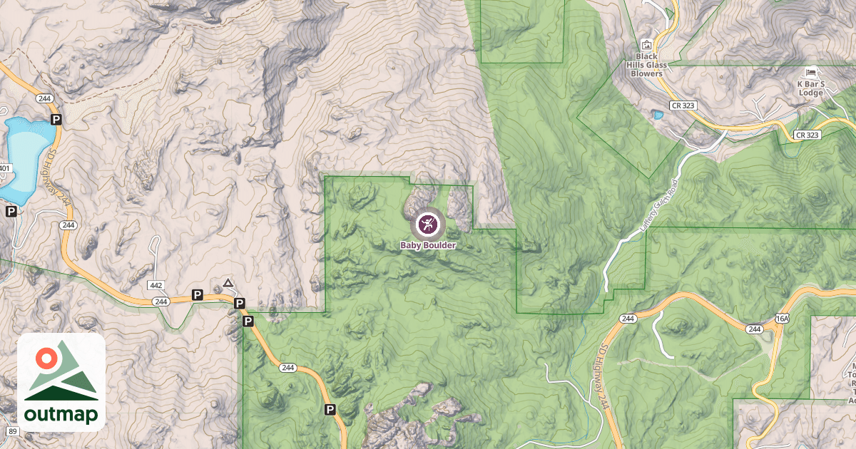 Map of Baby Boulder
