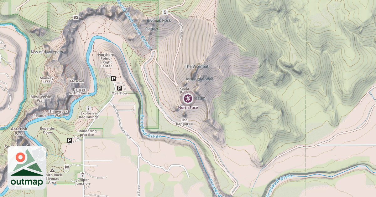 Map of North Face