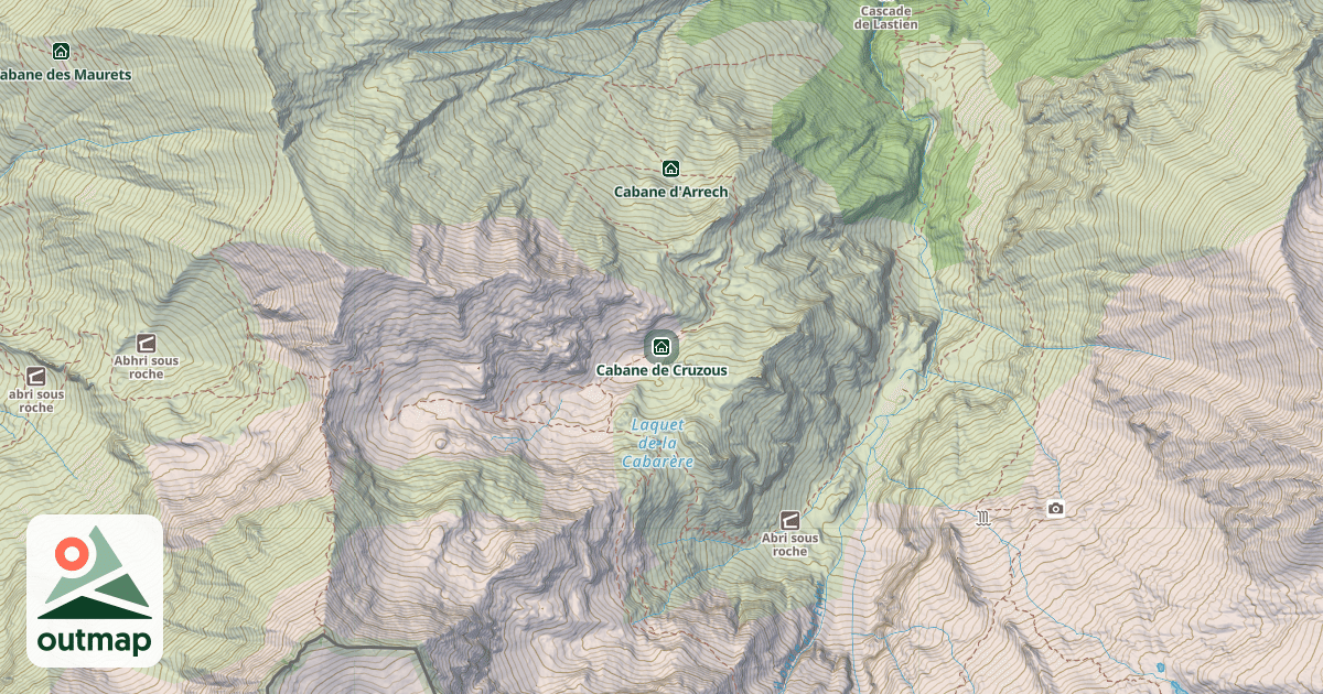Map of Cabane de Cruzous