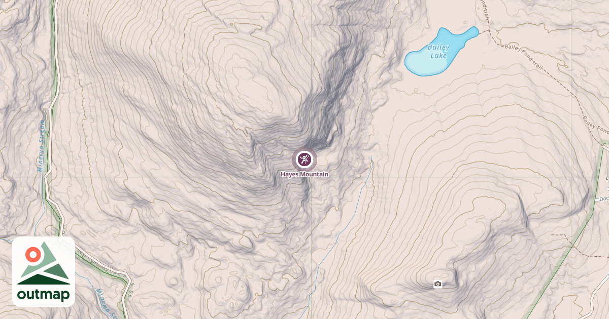Map of Hayes Mountain